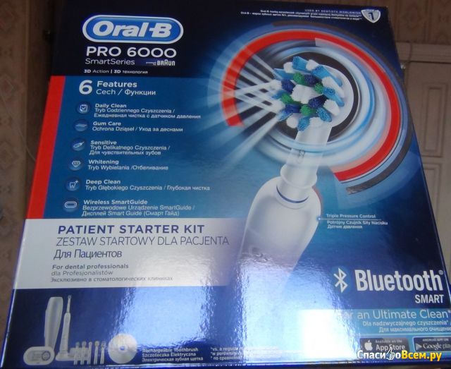 Электрическая зубная щётка Braun Oral-B Pro 6000 Smart Series