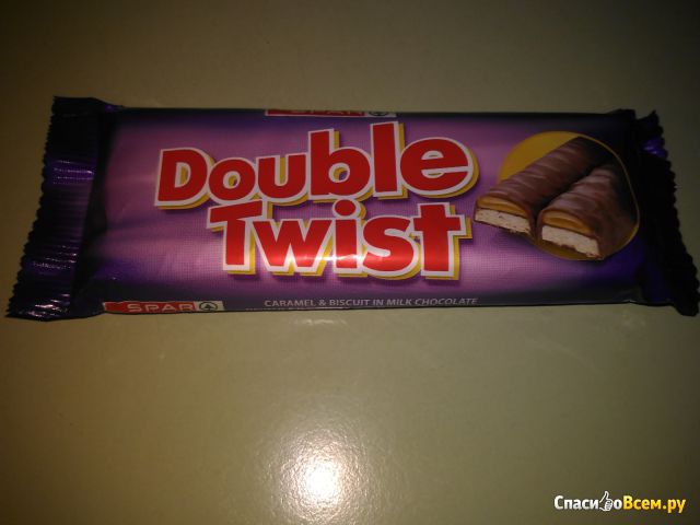 Шоколадный батончик Double Twist "Spar"