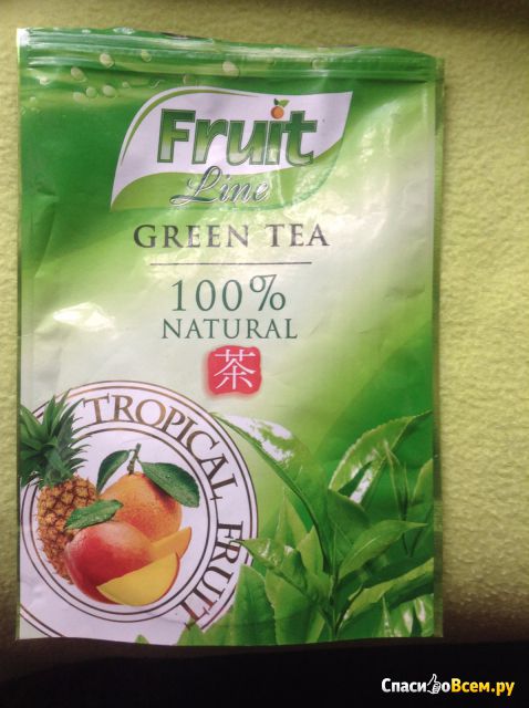 Чай зеленый китайский ароматизированный "Fruit Line" Tropical Fruit 100% Natural