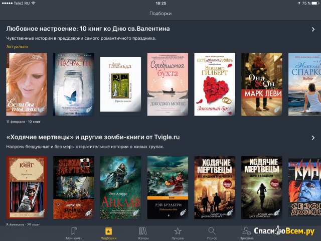 Приложение Mybook для iPad