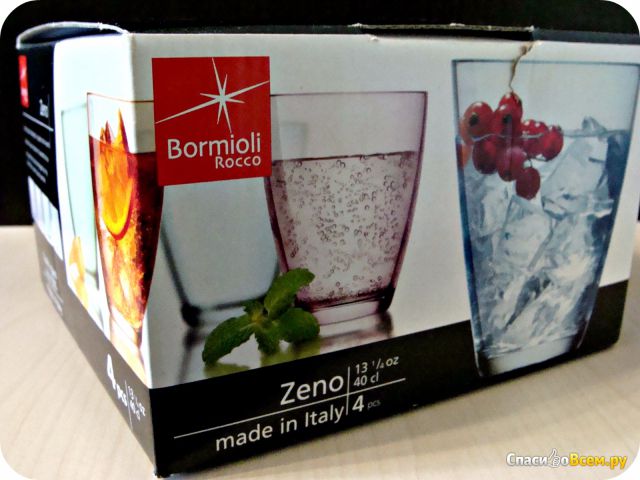 Набор стаканов Bormioli Rocco Zeno 4 pcs