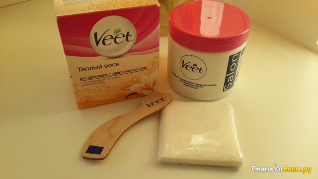 Теплый воск для депиляции Veet Salon с эфирными маслами