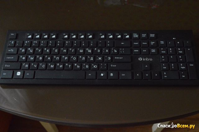 Многофункциональный тонкий беспроводной комплект клавиатура+мышь Intro DW810В