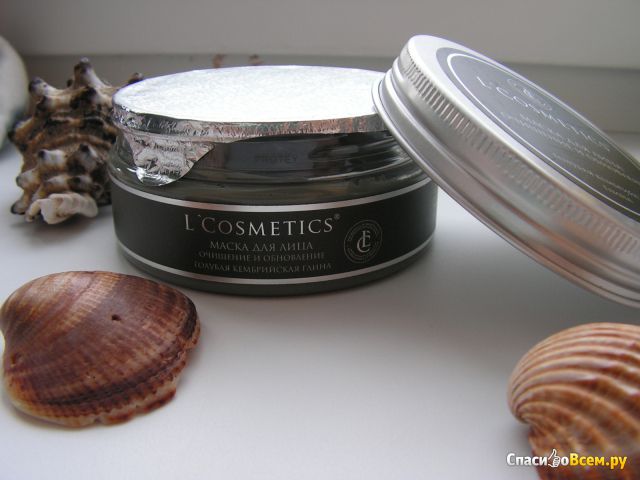 Маска для лица L’Cosmetics «Очищение и обновление» голубая кембрийская глина