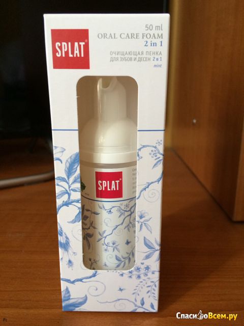 Очищающая пенка для зубов и дёсен Splat Care Foam 2 in 1 с ароматом швейцарской мяты