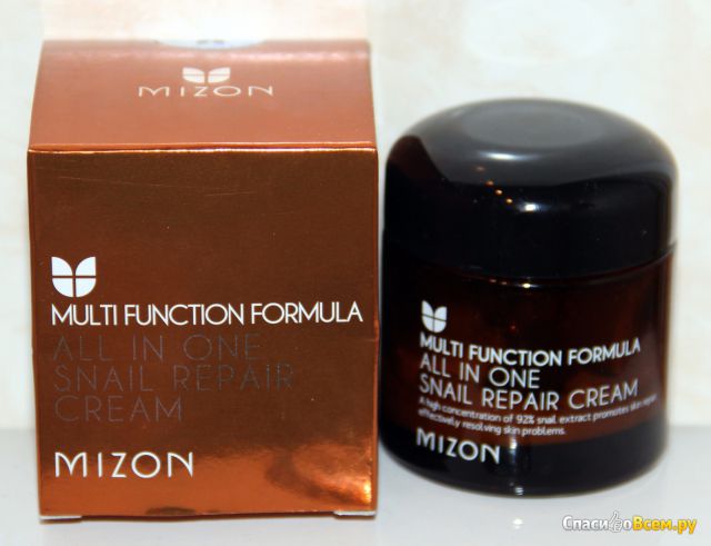 Крем с экстрактом улиточной слизи 92% Mizon All in One Snail Healing Cream