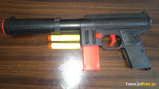 Игрушечный пистолет КиберПушка с глушителем Zhorya арт.2447