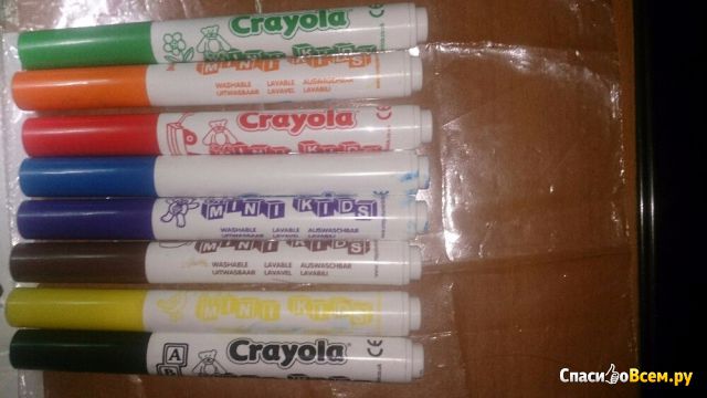 Цветные смывающиеся фломастеры Crayola для малышей 8 шт. Артикул: 81.8324
