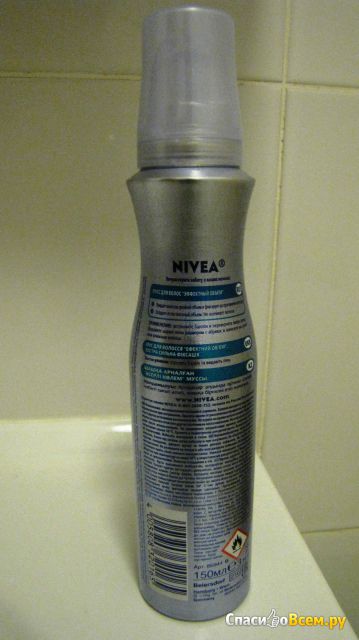 Мусс для волос Nivea "Эффективный объем" Экстрасильная фиксация с защитой кератина