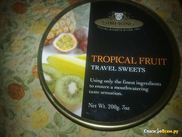 Леденцы Simpkins Tropical fruit travel sweets