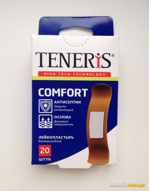 Набор бактерицидных лейкопластырей на полимерной основе "Comfort" Teneris
