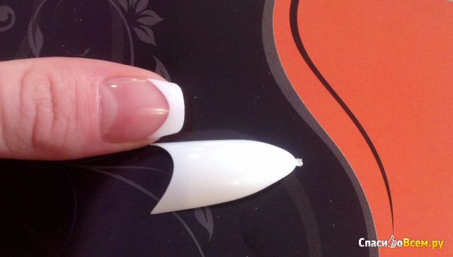 Типсы для наращивания ногтей "Irisk" Nail Tips белые миндаль, стилеты арт. 107-01