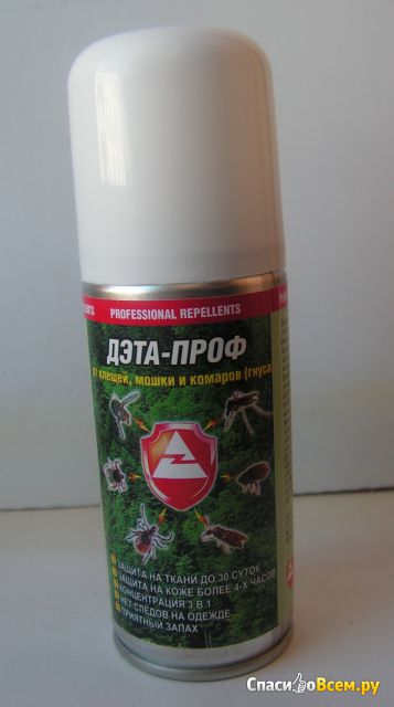 Средство репеллентное «Дэта-Проф» от клещей, мошки и комаров (гнуса)