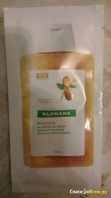 Питательный шампунь Klorane с маслом финика пустынного для сухих, ломких и поврежденных волос
