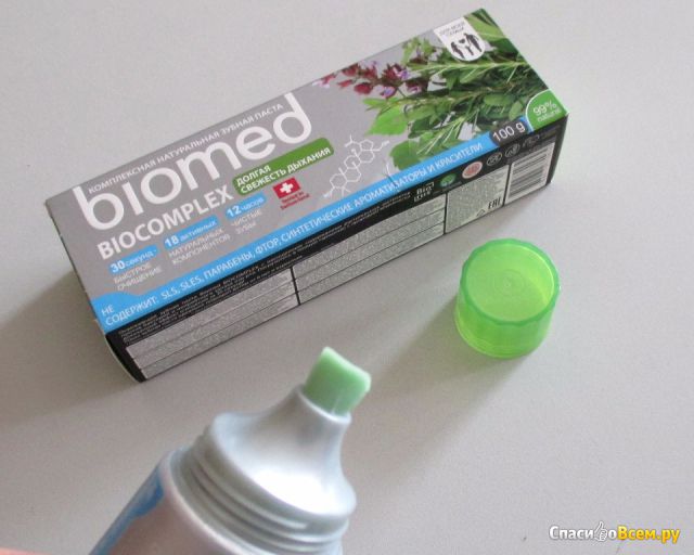 Комплекская натуральная зубная паста Biomed biocomplex