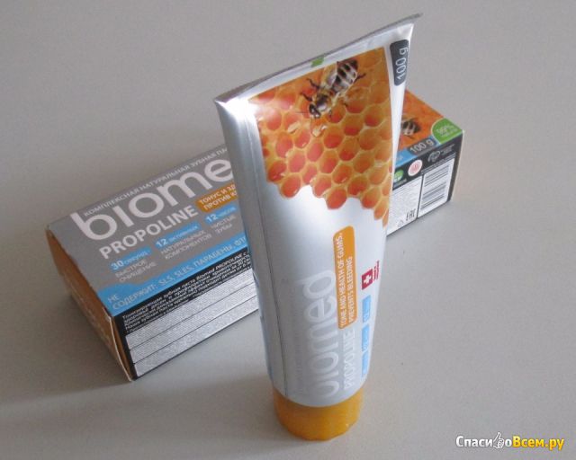 Комплексная натуральная зубная паста Biomed propoline