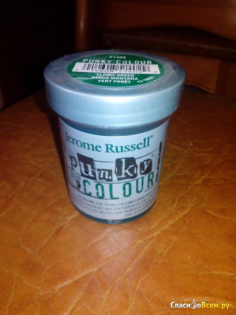 Краска для волос Jerome Russell Punky Colour тон 1402 "Alpine Green".
