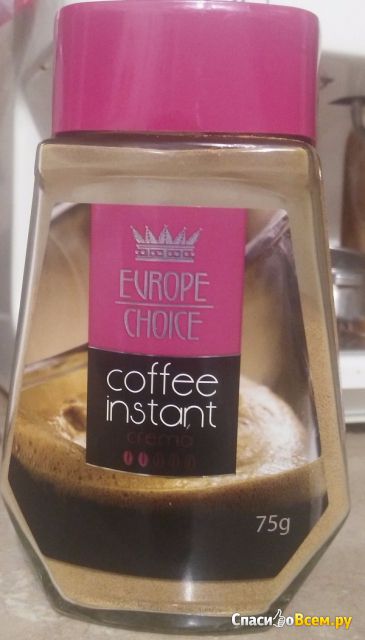 Кофе растворимый Europe Choice Crema