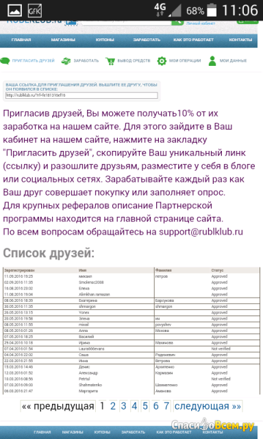 Сайт rublklub.ru