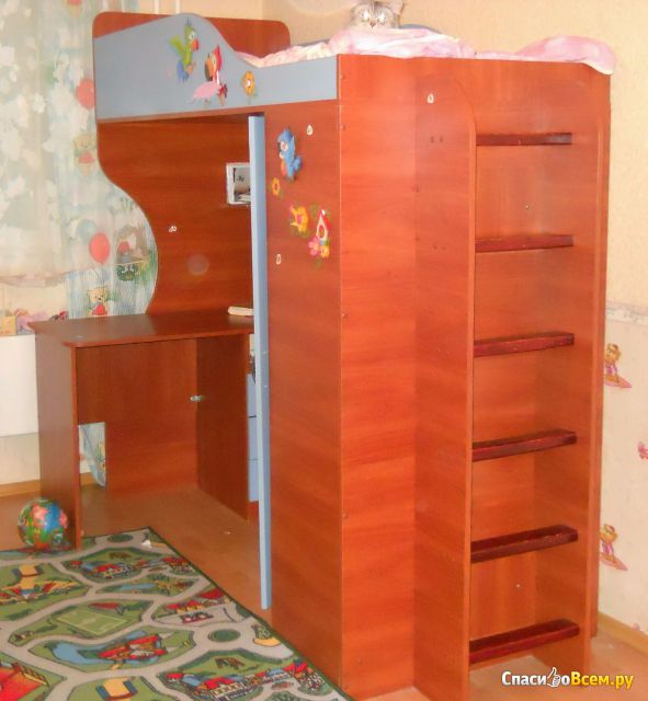 Детская кровать-чердак Мезонин "Квартет 2"