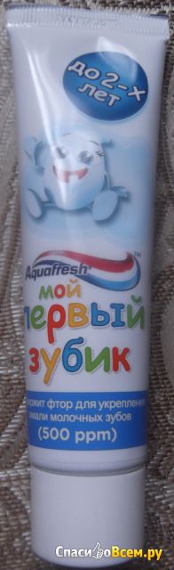 Детская зубная паста Aquafresh  "Мой первый зубик" до 2-х лет