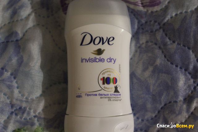 Дезодорант-карандаш "Dove invisible dry" против белых следов