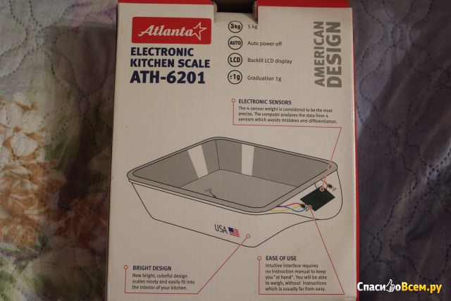 Весы кухонные электронные Atlanta ATH-6201