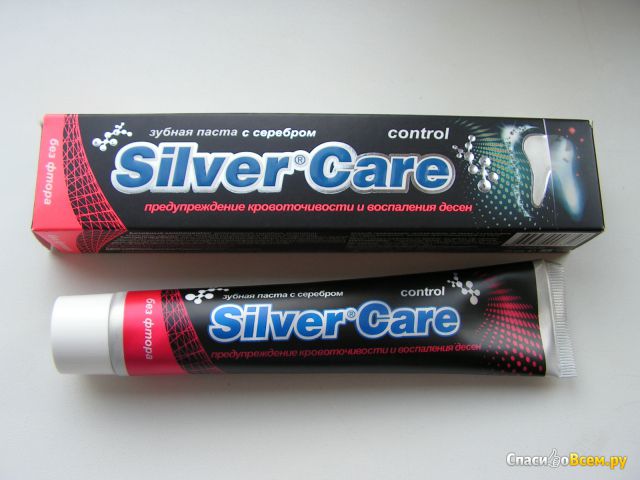 Зубная паста Silver Care Control с серебром без фтора Предупреждение кровоточивости и воспаления