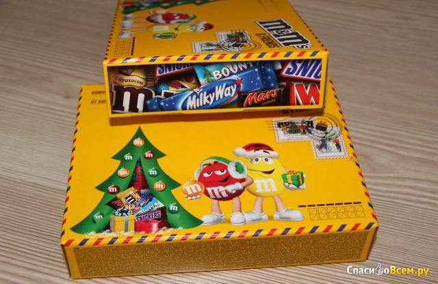 Праздничный набор кондитерских изделий "Посылка от Деда Мороза" Mars
