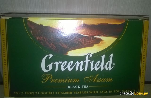 Чай черный байховый индийский Greenfield "Premium Assam" в пакетиках