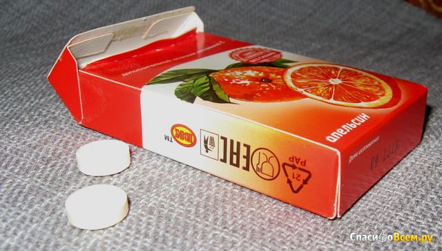 Конфеты таблетированные ЭкоФарм «Ас’корбинка box» со вкусом апельсина