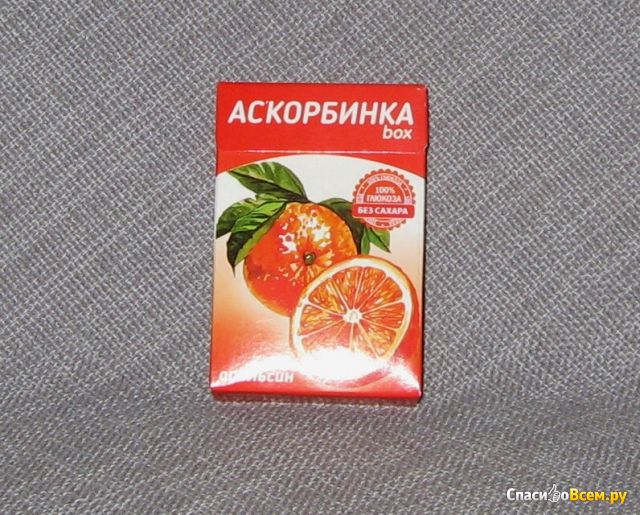 Конфеты таблетированные ЭкоФарм «Ас’корбинка box» со вкусом апельсина