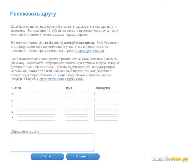 Сайт Anketka.ru