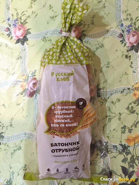 Батончик отрубной "Русский хлеб" нарезанный в упаковке