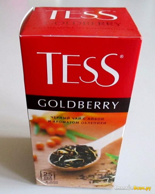 Чай черный Tess Goldberry с айвой и ароматом облепихи