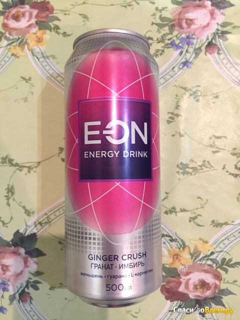 Напиток безалкогольный тонизирующий энергетический газированный E-ON "Ginger Crush"