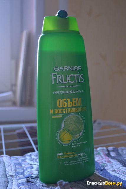 Шампунь Garnier Fructis "Объем и восстановление" для тонких, ослабленных волос