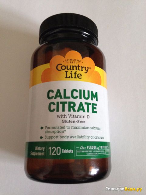 Витаминный комплекс "Country Life" Calcium Citrate with vitamin D
