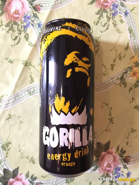 Напиток безалкогольный тонизирующий сильногазированный пастеризованный Gorilla orange