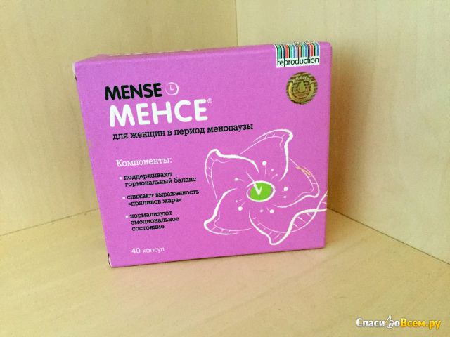Негормональный препарат для женщин в период менопаузы "Менсе"
