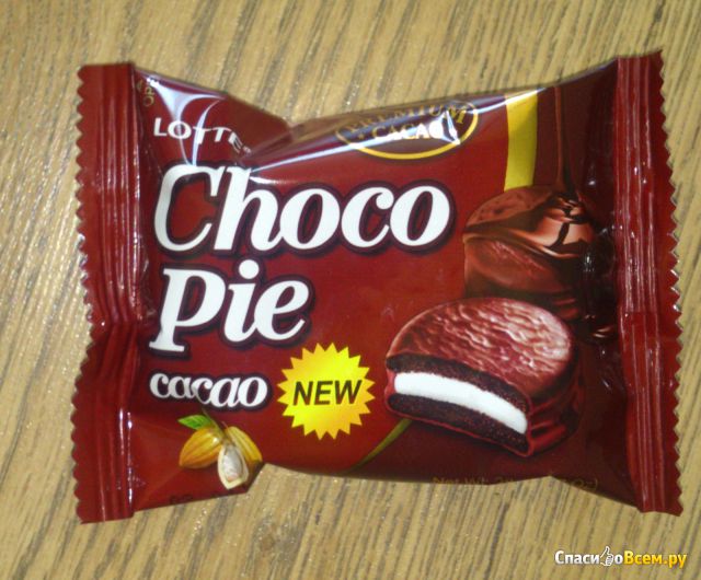 Печенье прослоенное глазированное Lotte "Choco Pie Cacao"