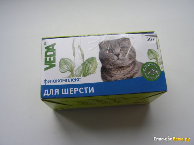 Функциональный корм для кошек Veda "Фитомины" фитокомплекс для шерсти