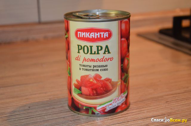 Томаты резаные "Пиканта" в томатном соке