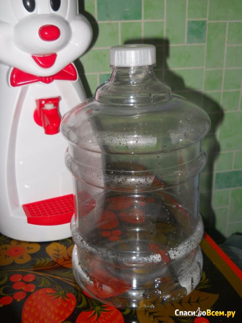 Детский кулер для воды и сока Акваняня "Мышка белый с красным"