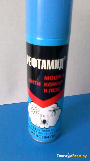 Средство репеллентное для защиты от кровососущих насекомых "Рефтамид" Максимум