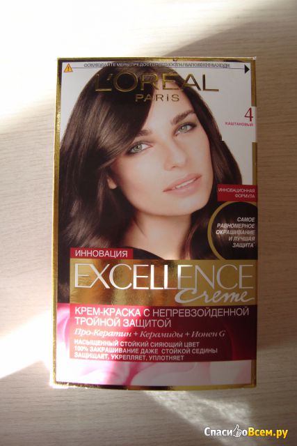 Крем-краска для волос L`Oreal Paris Excellence Creme 4 Каштановый