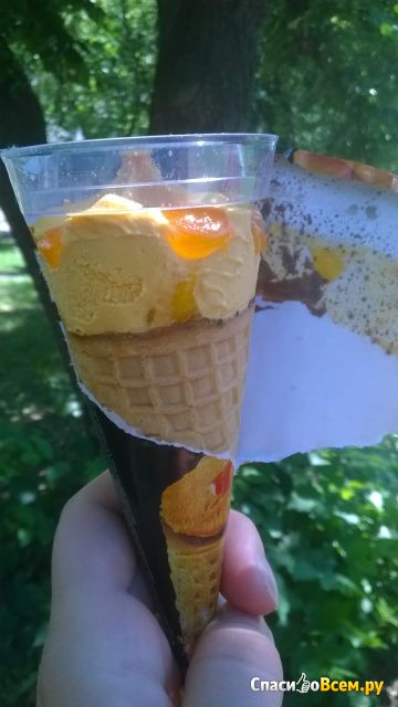 Мороженое "Сибирский факел" манго и апельсин "Снежный городок"