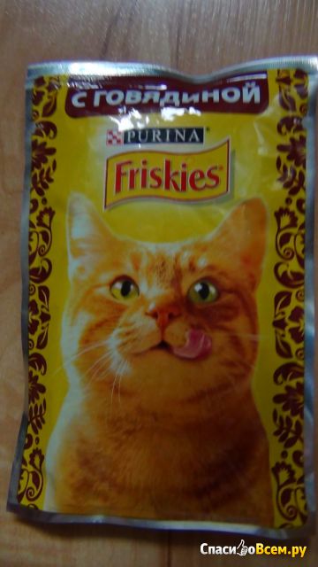 Корм для кошек Purina Friskies с говядиной