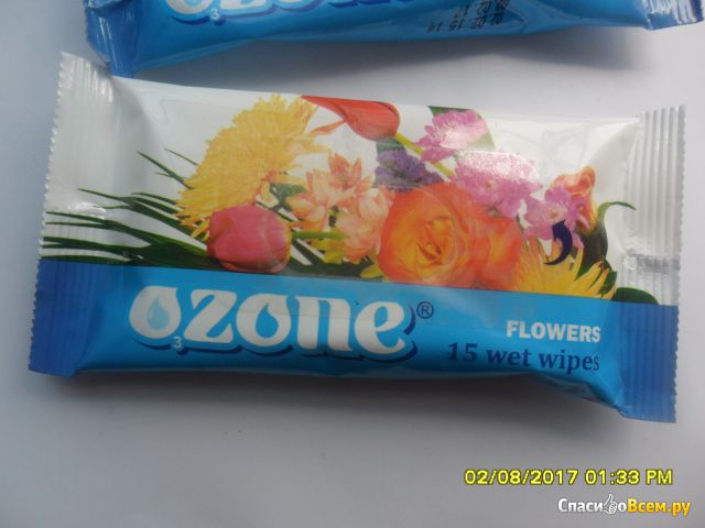 Салфетки влажные Ozone Flowers