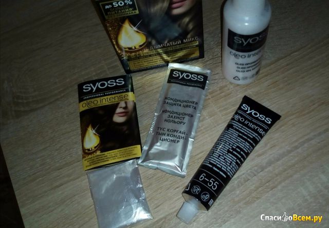 Краска для волос Syoss Oleo Intense дымчатый микс 6-55 Пепельный темно-русый